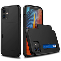 Telefontok a iPhone 11, Sliding Card Holder, fekete