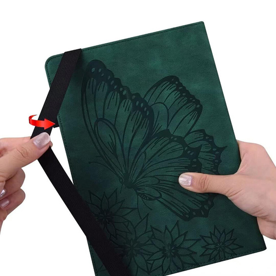 Telefontok a Lenovo Tab M9, Wallet Pen Slot, butterflies, barna