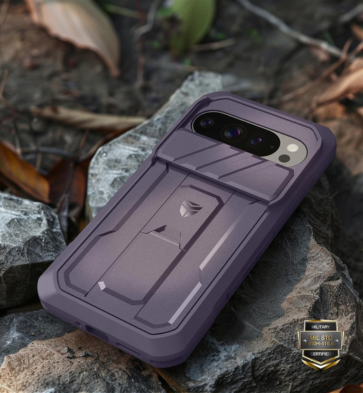 Páncélozott Dexnor tok kamera nyílással és állvánnyal a Google Pixel 10 / Pixel 10 Pro számára