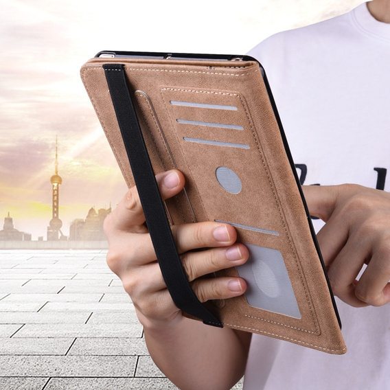 Tok Samsung Galaxy Tab A9, Classic, tolltartóval, fekete