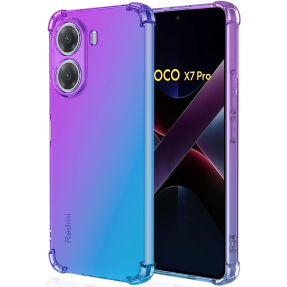 Tok Xiaomi Poco X7 Pro 5G, Gradient Dropproof, Lila / kék