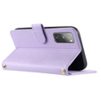 Flap tok Samsung Galaxy S20 FE, Rhombus Crossbody Leather, lila