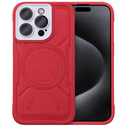 Tok iPhone 15 Pro, ERBORD Armor Mag, piros