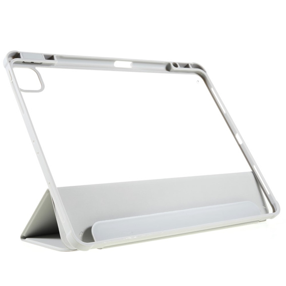 Tok iPad Pro 12.9" 2022/2021/2020 (6/5/4 gen.), Smartcase Hybrid, tolltartó résszel, szürke