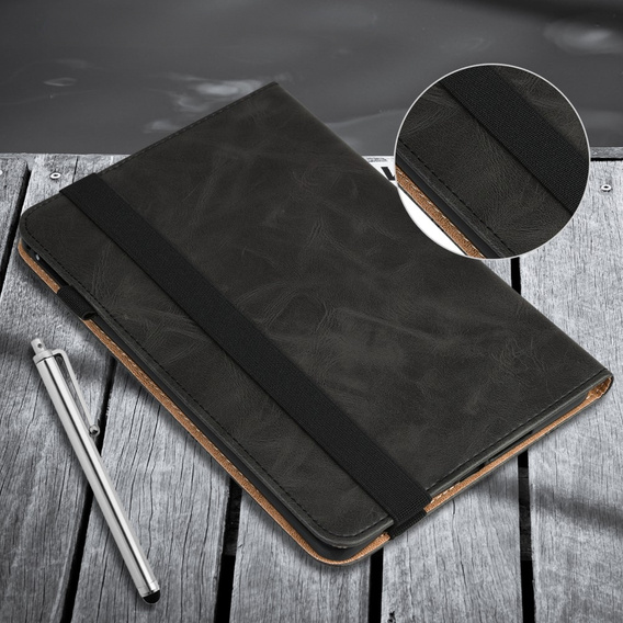 Tok Samsung Galaxy Tab A9+, Classic, tolltartóval, fekete
