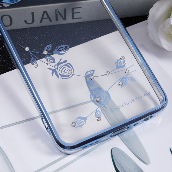 tok Oppo Reno8 T 4G, csillogó virág, kék