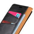 Pattintható tok a Huawei P30 Pro, Split Leather Wallet, fekete