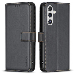 Pattintható tok a Samsung Galaxy A55 5G,BINFEN Wallet, fekete