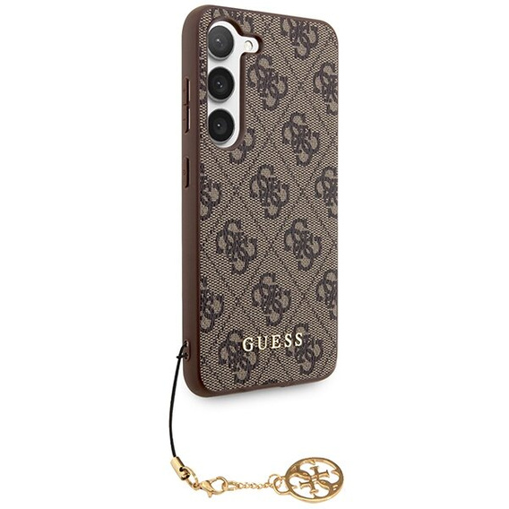 GUESS Telefontok a Samsung Galaxy A55, 4G Charms Collection Hardcase, barna