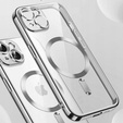 Tok iPhone 13-hoz, Electro MagSafe, ezüst + üveg a képernyőhöz
