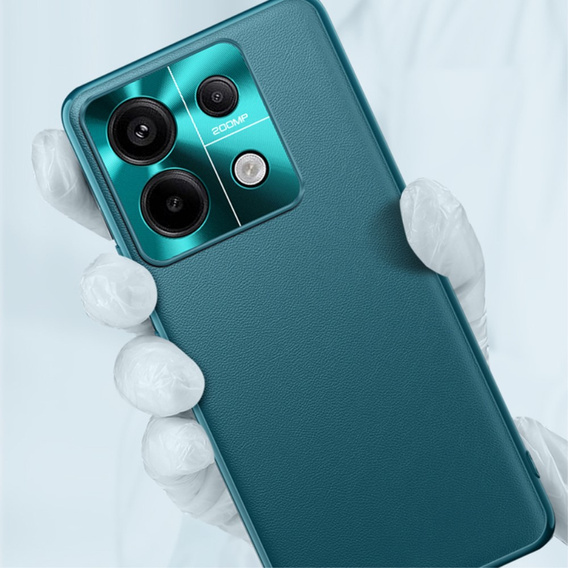 Bőr tok Xiaomi Redmi Note 13 5G, leather hybrid, zöld