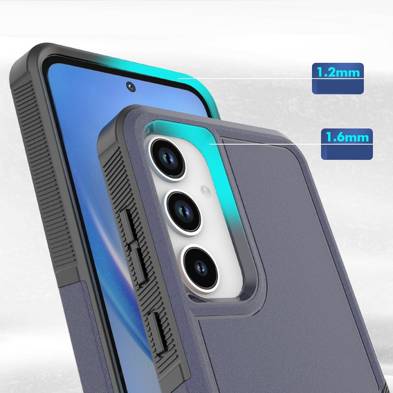 Páncélozott tok Samsung Galaxy A55 5G, Dual Shockproof, sötétkék