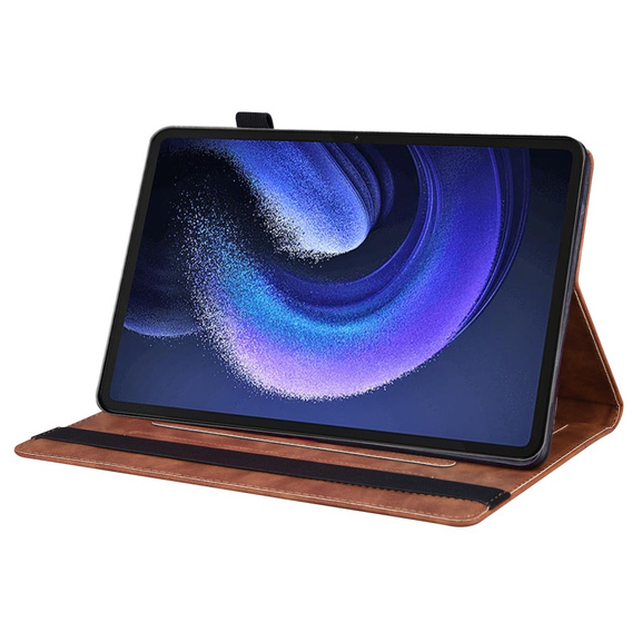 Tok Xiaomi Pad 6, Classic, tolltartóval, barna