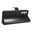 Pattintható tok a Samsung Galaxy M34, Crazy Horse Wallet, fekete