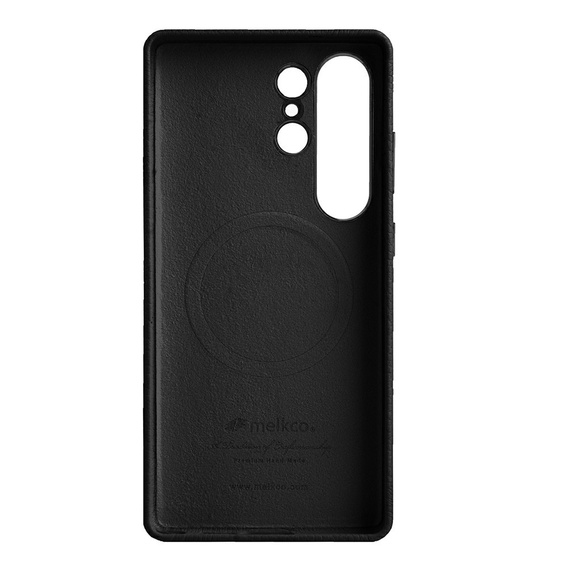 MELKCO tok Samsung Galaxy S25 Ultra, bőr, fekete