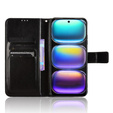 Pattintható tok a Infinix Hot 50 4G, Crazy Horse Wallet, fekete