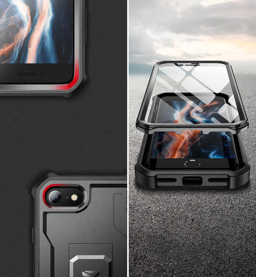 Páncélozott tok a iPhone 7 / 8 / SE 2020 / SE 2022, Dexnor Full Body, fekete