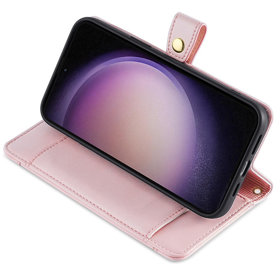 Pattintható tok a Samsung Galaxy A54 5G, Wallet Zipper Pocket, rózsaszín