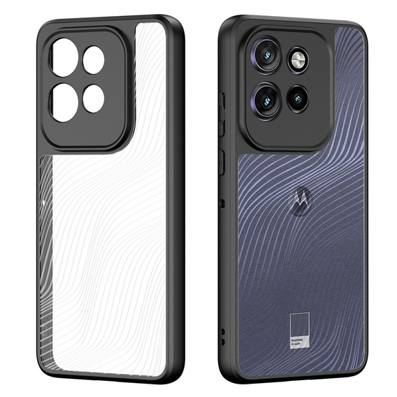 DuxDucis tok Motorola Edge 50 Neo / Motorola ThinkPhone 25, Aimo case, átlátszó / fekete