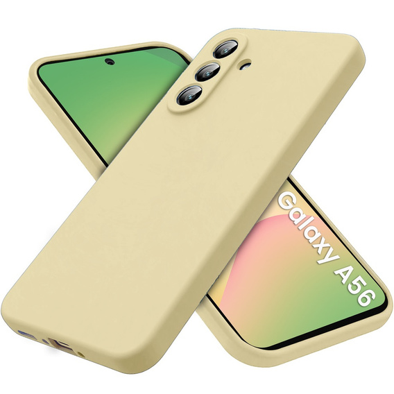 Telefontok a Samsung Galaxy A56 5G, Silicone Lite, bézs színű