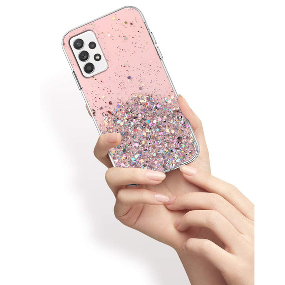 Telefontok a Samsung Galaxy A13 4G, Glittery, rózsaszín
