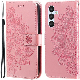 Pattintható tok a Samsung Galaxy A54 5G, Mandala Flower, rózsaszín rose gold