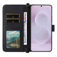 Tok patenttal a Samsung Galaxy S25 Edge-hez, Crossbody Leather Wallet, fekete