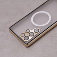 Magnetic Dual Glass MagSafe tok Samsung Galaxy S22 Ultra, arany