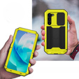 Páncélozott tok a Samsung Galaxy S23, R-JUST CamShield Slide, sárga / fekete