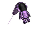 Tok Samsung Galaxy A15 4G / 5G, Glitter Astronaut, lila