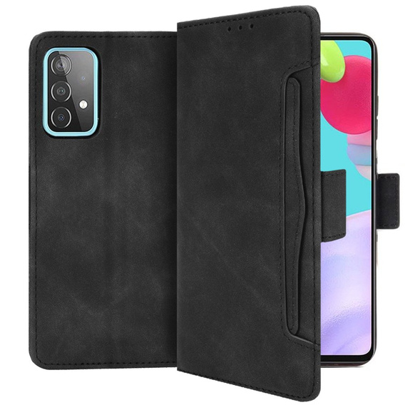 Pattintható tok a Samsung Galaxy A52 / A52s, Card Slot, fekete