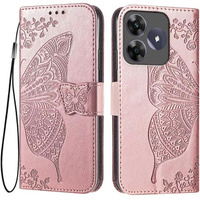 Pattintható tok a Realme C61, Butterfly, rózsaszín rose gold