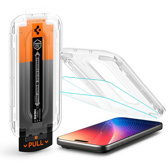 Spigen edzett üveg iPhone 17 Pro Max / 16 Pro Max készülékhez , Glas.tR "EZ Fit Pro", átlátszó