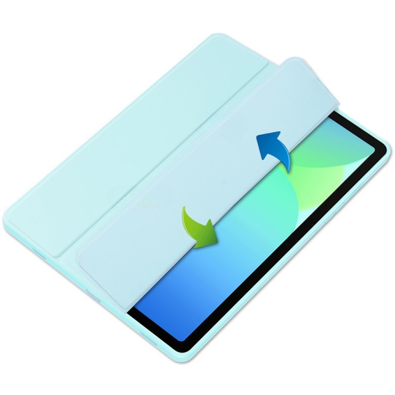 Tok Samsung Galaxy Tab S10 FE+ Plus, Smartcase Hybrid, tolltartó résszel, kék