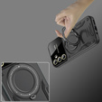 Páncélozott tok a Honor Magic 6 Lite 5G készülékhez, Magnetic Ring, fekete