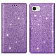 A flip tok iPhone 16E, Card Slot Glittery, lila