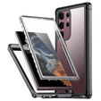 Tok Samsung Galaxy S22 Ultra készülékhez, Shockproof, fóliával, fekete