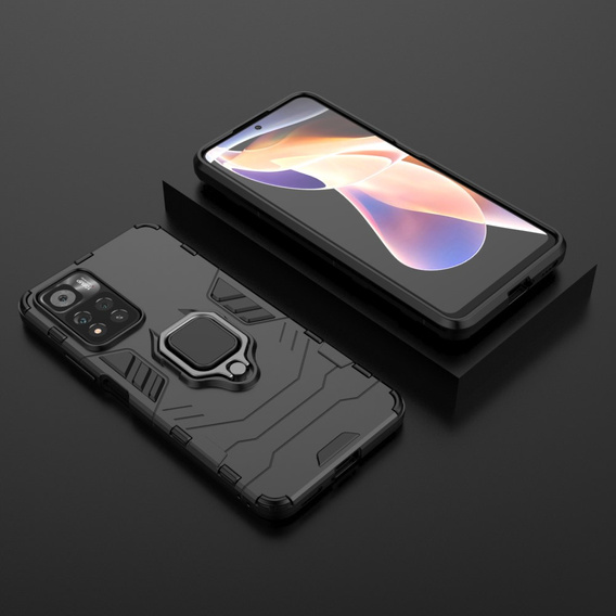 Telefontok a Xiaomi Poco M4 Pro 5G / Redmi Note 11S 5G, Kickstand Ring, fekete