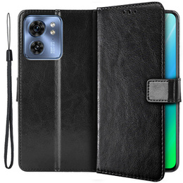 Pattintható tok a Motorola Edge 40, Wallet, fekete