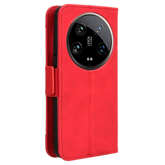 Pattintható tok a Xiaomi 14 Ultra, Card Slot, piros