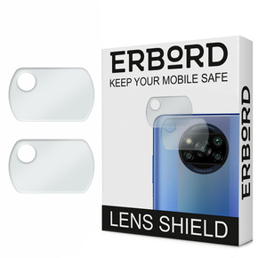 2x ERBORD edzett üveg a kamera számára, hogy Xiaomi Poco X3 NFC / X3 Pro