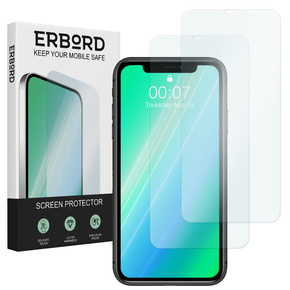 2x edzett üveg a iPhone 11 Pro, ERBORD 9H Hard Glass a képernyőn