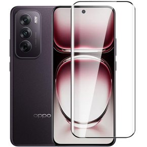 3D edzett üveg Oppo Reno 12 készülékhez, fekete keret