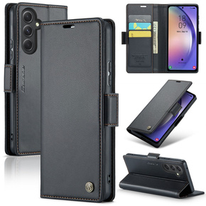 CASEME flip tok Samsung Galaxy A54 5G, Litchi Wallet, fekete