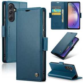 CASEME flip tok Samsung Galaxy A54 5G, Litchi Wallet, kék