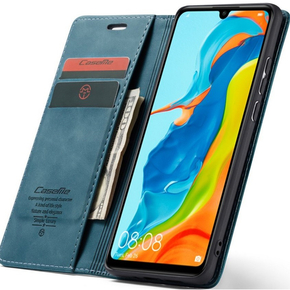 CASEME tok Huawei P30 Lite, Leather Wallet Case, kék