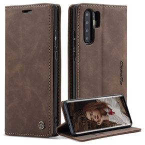 CASEME tok Huawei P30 Pro, Leather Wallet Case, sötétbarna