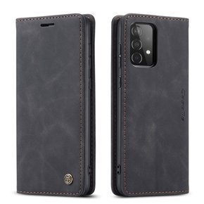 CASEME tok Samsung Galaxy A52 / A52s, Leather Wallet Case, fekete