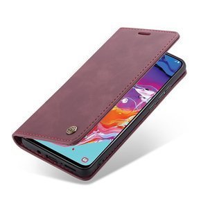 CASEME tok Samsung Galaxy A70, Leather Wallet Case, bordó