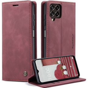 CASEME tok Samsung Galaxy M33 5G, Leather Wallet Case, bordó